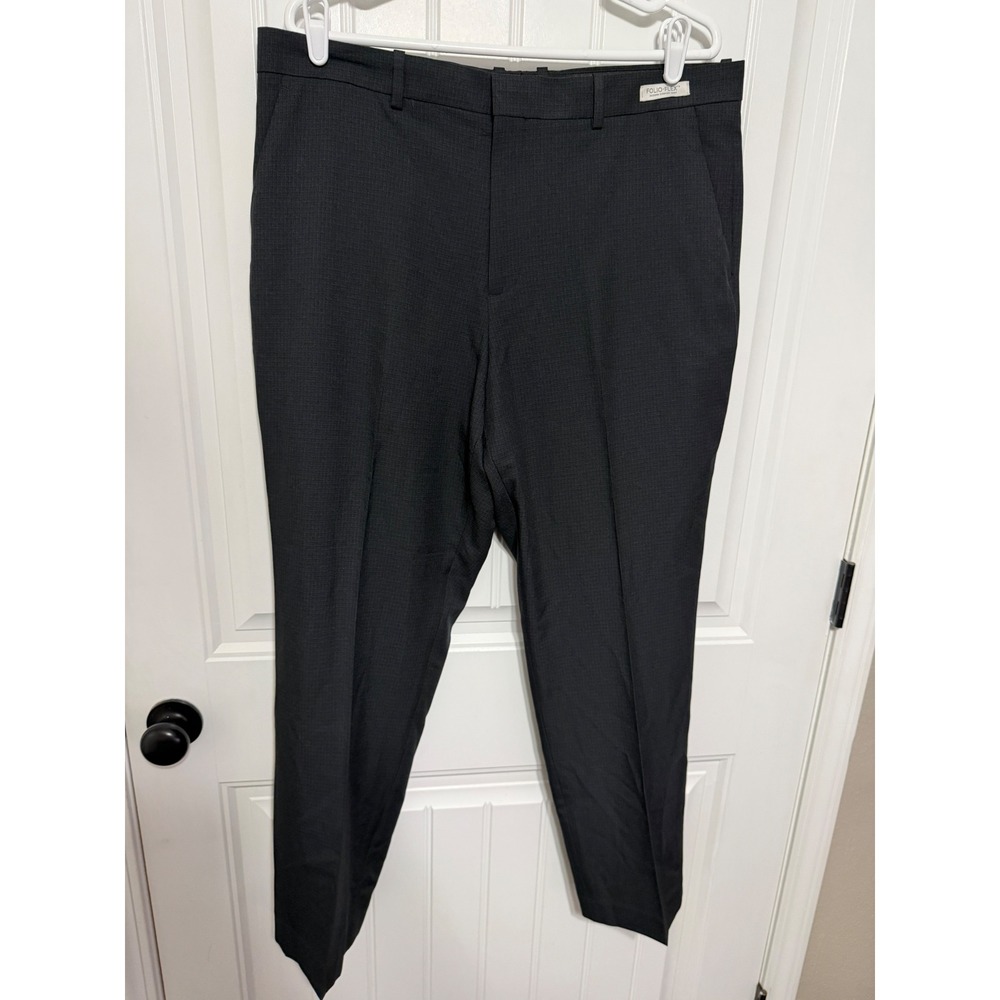 Perry Ellis Dress Pants Mens 38x30 Portfolio Folio-Flex Modern Fit Grey EUC